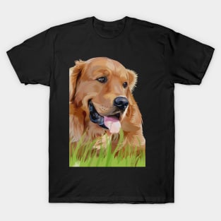 hungry brown dog-vector art T-Shirt